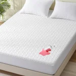Premium Bamboo Fabric Mattress Protector - Floral Design
