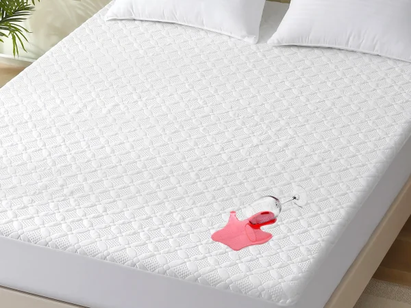 Premium Bamboo Fabric Mattress Protector - Floral Design