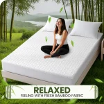 Premium Bamboo Fabric Mattress Protector - Floral Design7