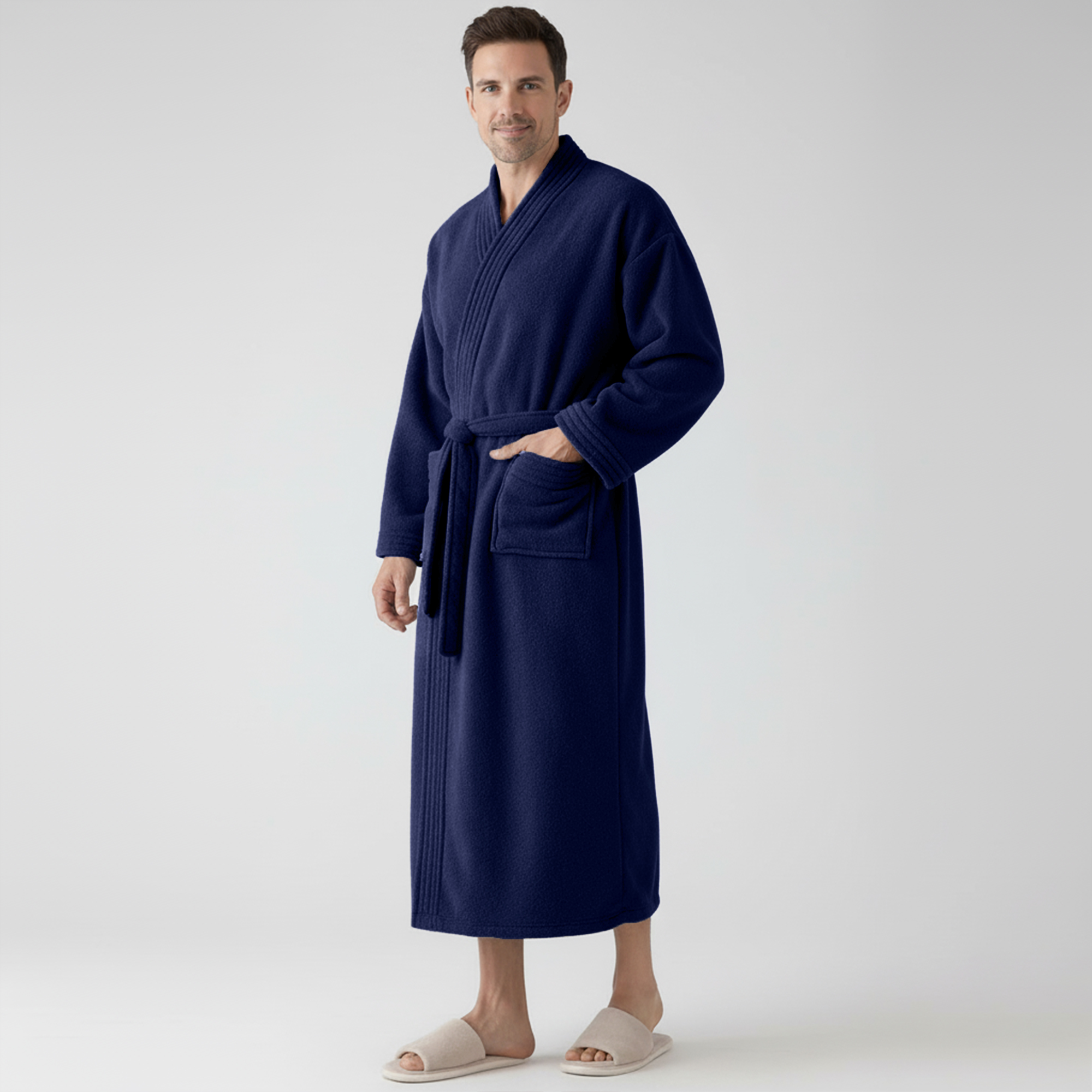 Luxury Kimono Collar Velour Bathrobe NB Large