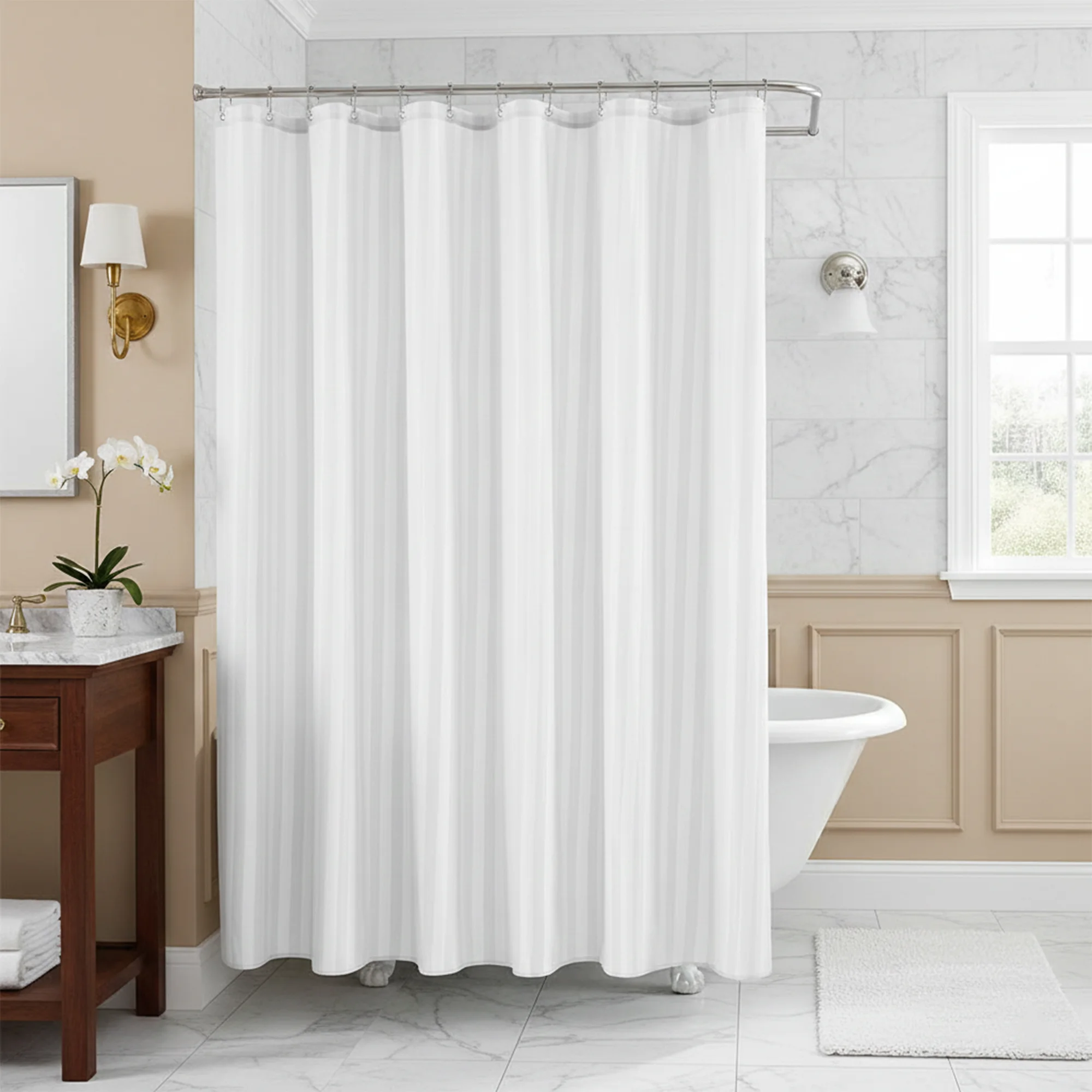 Premium Hook Shower Curtain