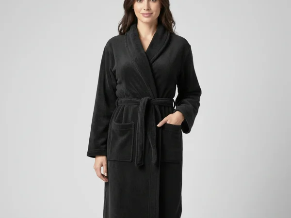 Imperial Shawl Collar Bathrobe Black Large