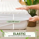Premium Bamboo Fabric Mattress Protector - Floral Design9