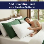 Premium Bamboo Fabric Pillow Protector Flower Design Standard5