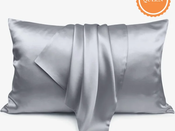 Satin Pillowcase Queen Silver1