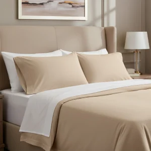 Premium Bone Color Bed Sheets Flat2
