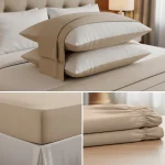T-200 Premium Bone Color Bed Sheets Fitted XL3