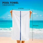 Imperial Premium Pool Towels Blue Stripe4