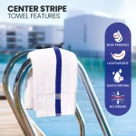 Imperial Premium Pool Towels Blue Stripe5