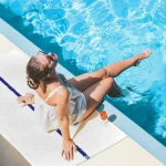 Imperial Premium Pool Towels Blue Stripe6