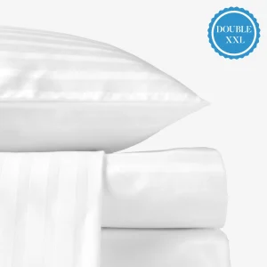 Striped flat Double bed sheet XXL